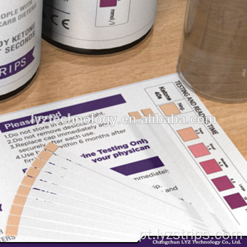 Tiras de teste de cetona para análise de urina para perda de peso
